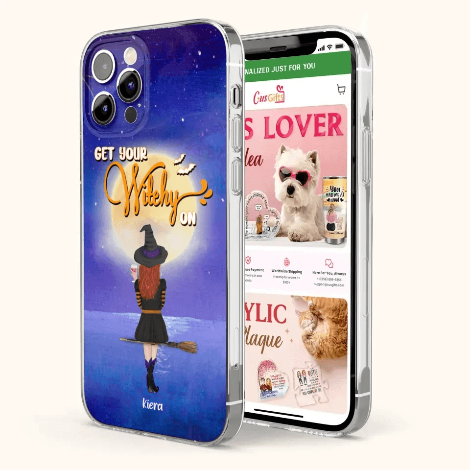 Custom Personalized Witchy Phone Case - Up to 4 Witches- Get Your Witchy On - Phone Case For iPhone, Samsung - OCEL9Z