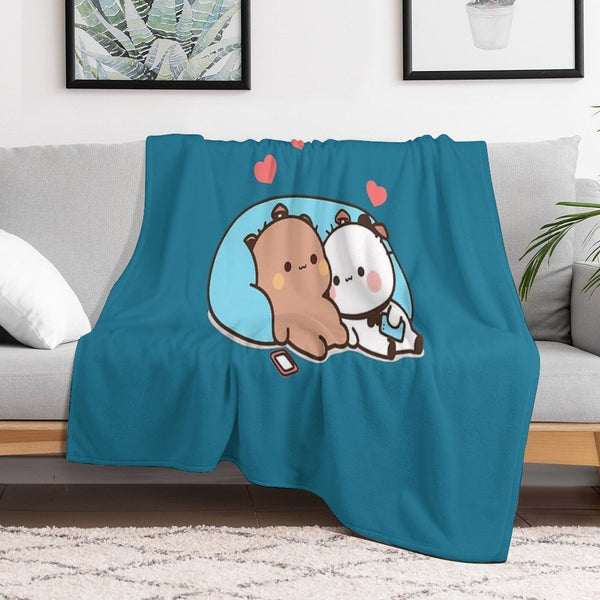 Bear And Panda Bubu Dudu Balloon Eco-conscious Throw Blanket