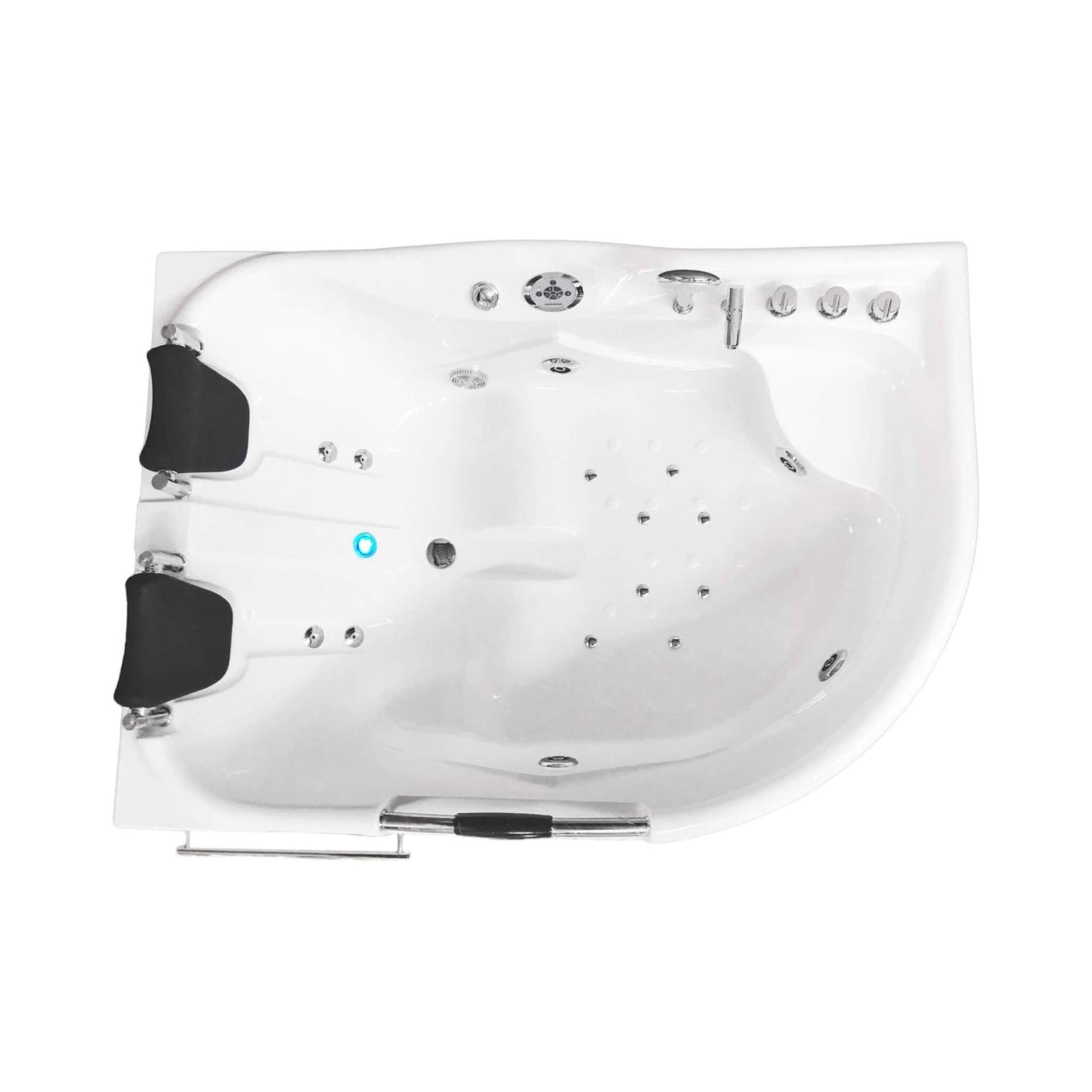 Cayman 67-Inch Premium 2-Person 16-Jet Whirlpool Hydromassage Bathtub (SAK72851)