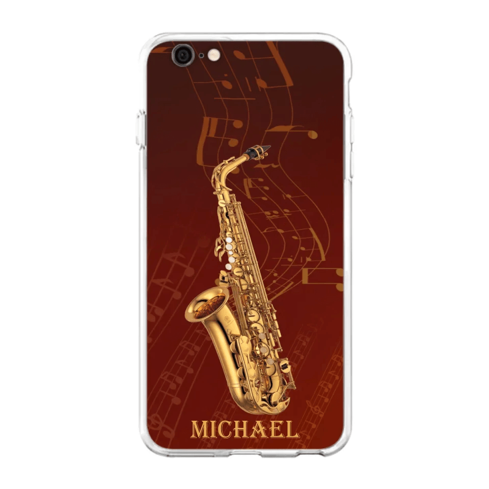 Custom Personalized Saxophone Phone Case For iPhone, Samsung and Xiaomi