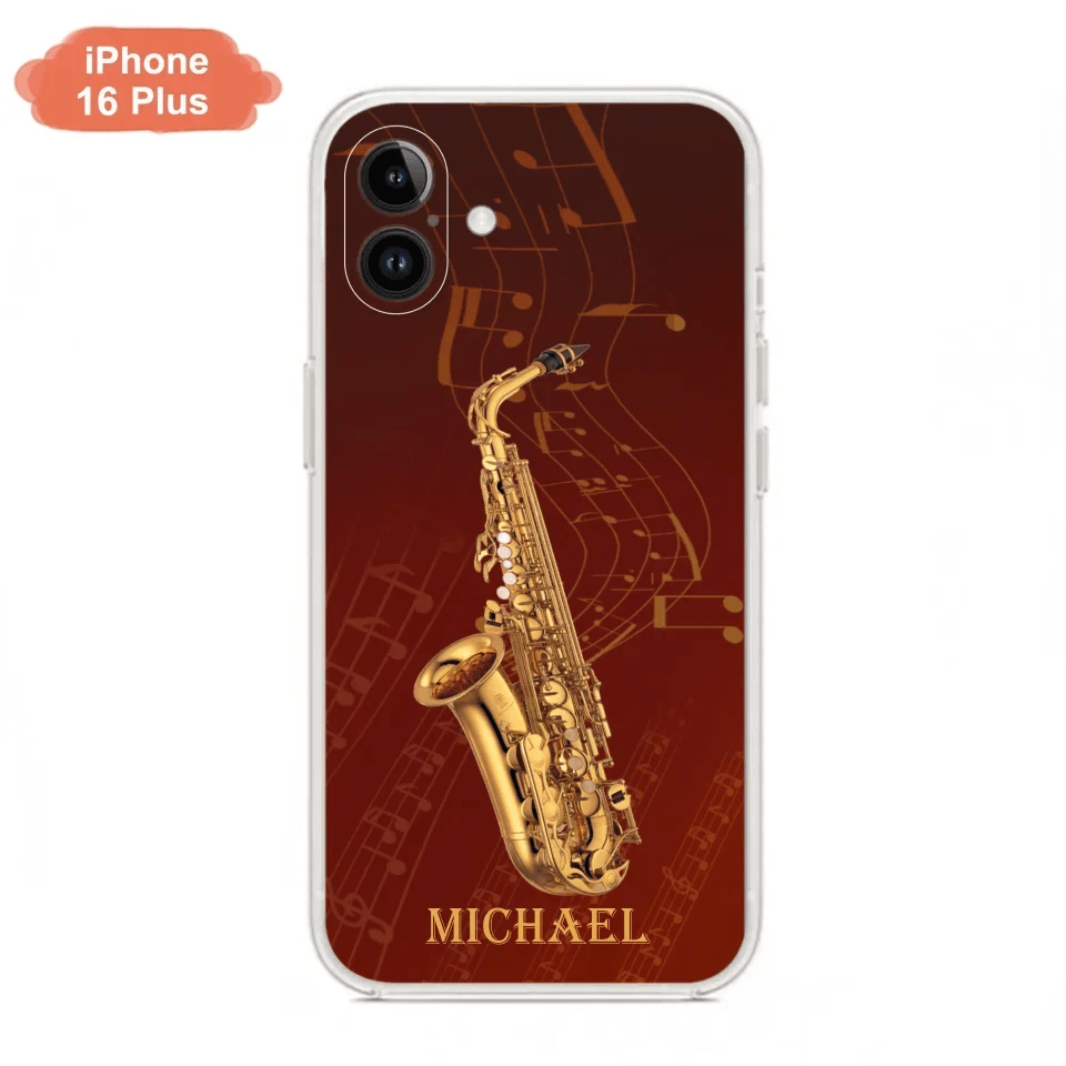 Custom Personalized Saxophone Phone Case For iPhone, Samsung and Xiaomi