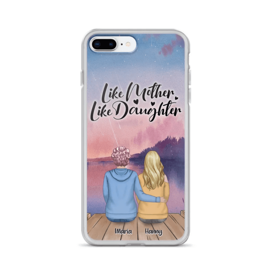 Custom Personalized Mom Phone Case - Gifts For Dog Lovers With Upto 3 Dogs - Like Mother Like Daughter