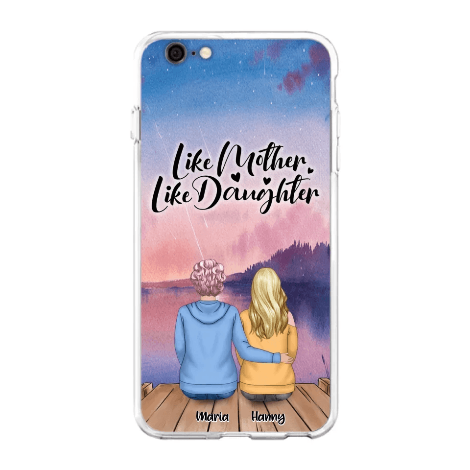 Custom Personalized Mom Phone Case - Gifts For Dog Lovers With Upto 3 Dogs - Like Mother Like Daughter
