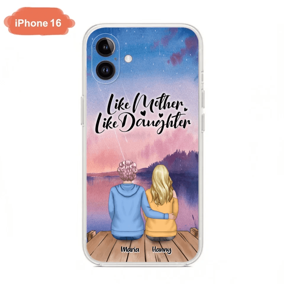 Custom Personalized Mom Phone Case - Gifts For Dog Lovers With Upto 3 Dogs - Like Mother Like Daughter