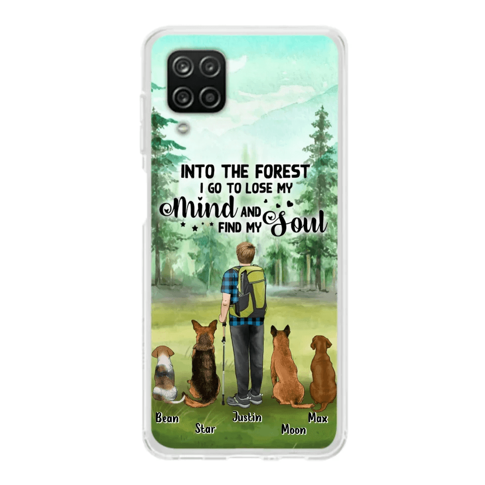 Custom Personalized Solo Trekking Woods  With Pets Phone Case - Upto 4 Pets - Case For iPhone and Samsung - 6CIAJ9