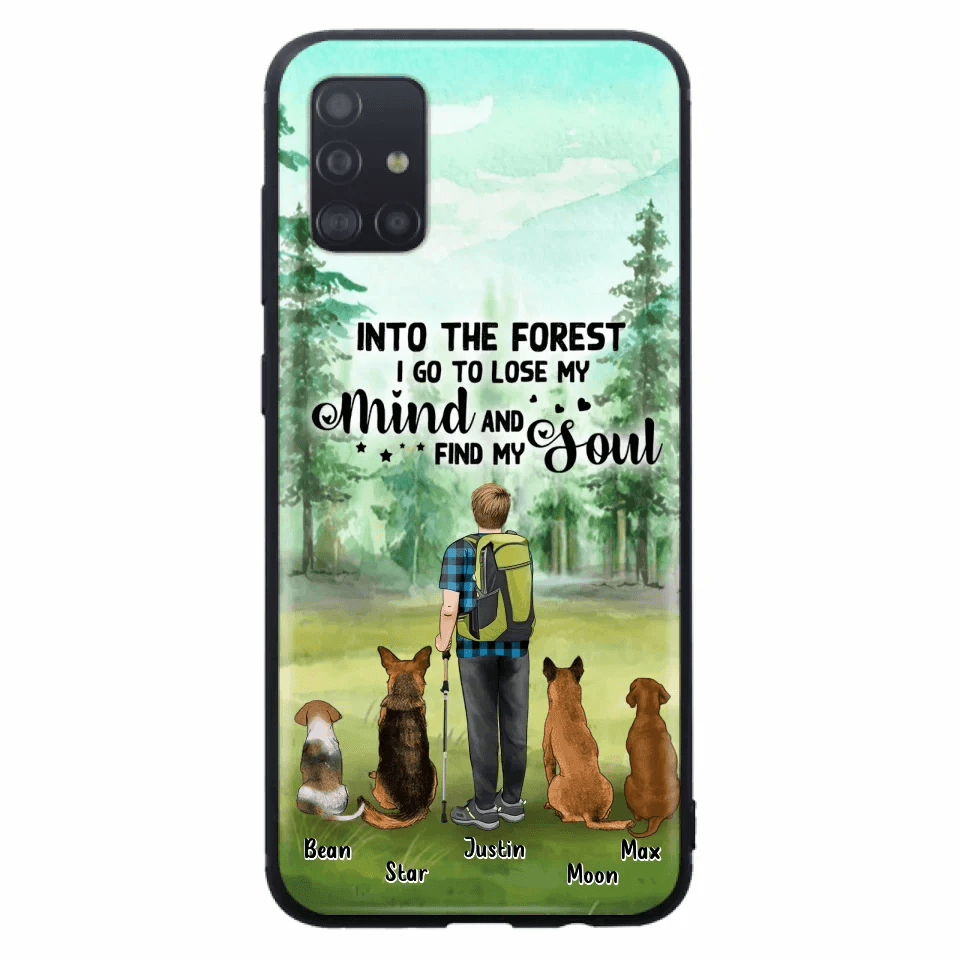 Custom Personalized Solo Trekking Woods  With Pets Phone Case - Upto 4 Pets - Case For iPhone and Samsung - 6CIAJ9