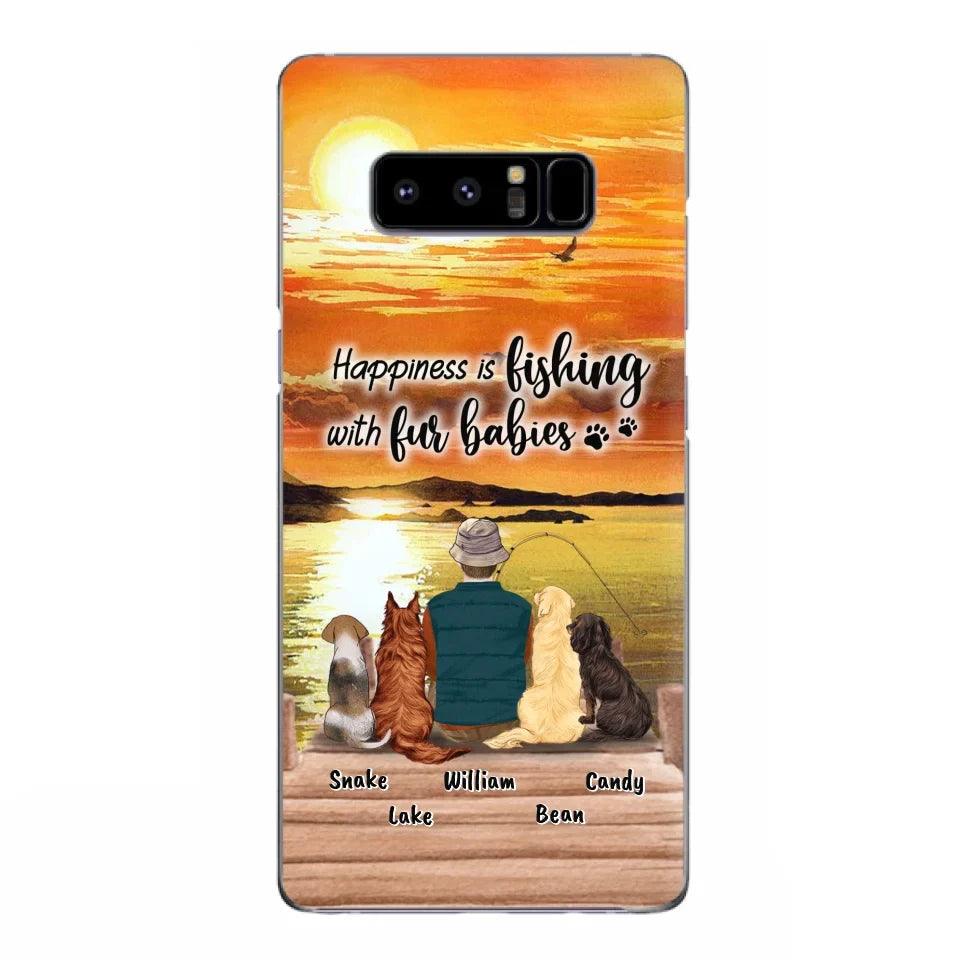 Custom Personalized Fishing Man/Woman Phone Case - Upto 4 Pets - Phone Case For iPhone and Samsung - 4TC88X