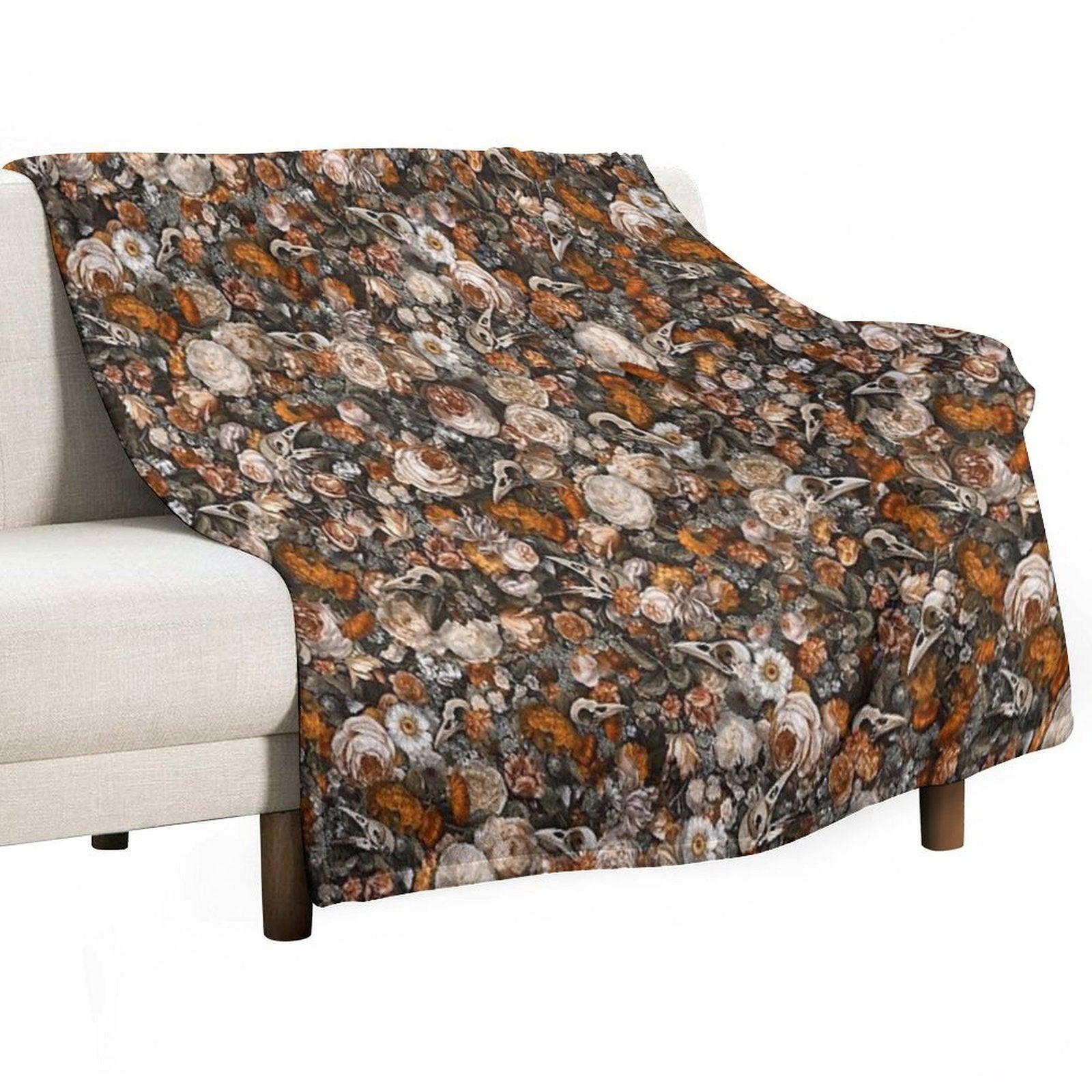 Baroque Macabre Throw Blanket