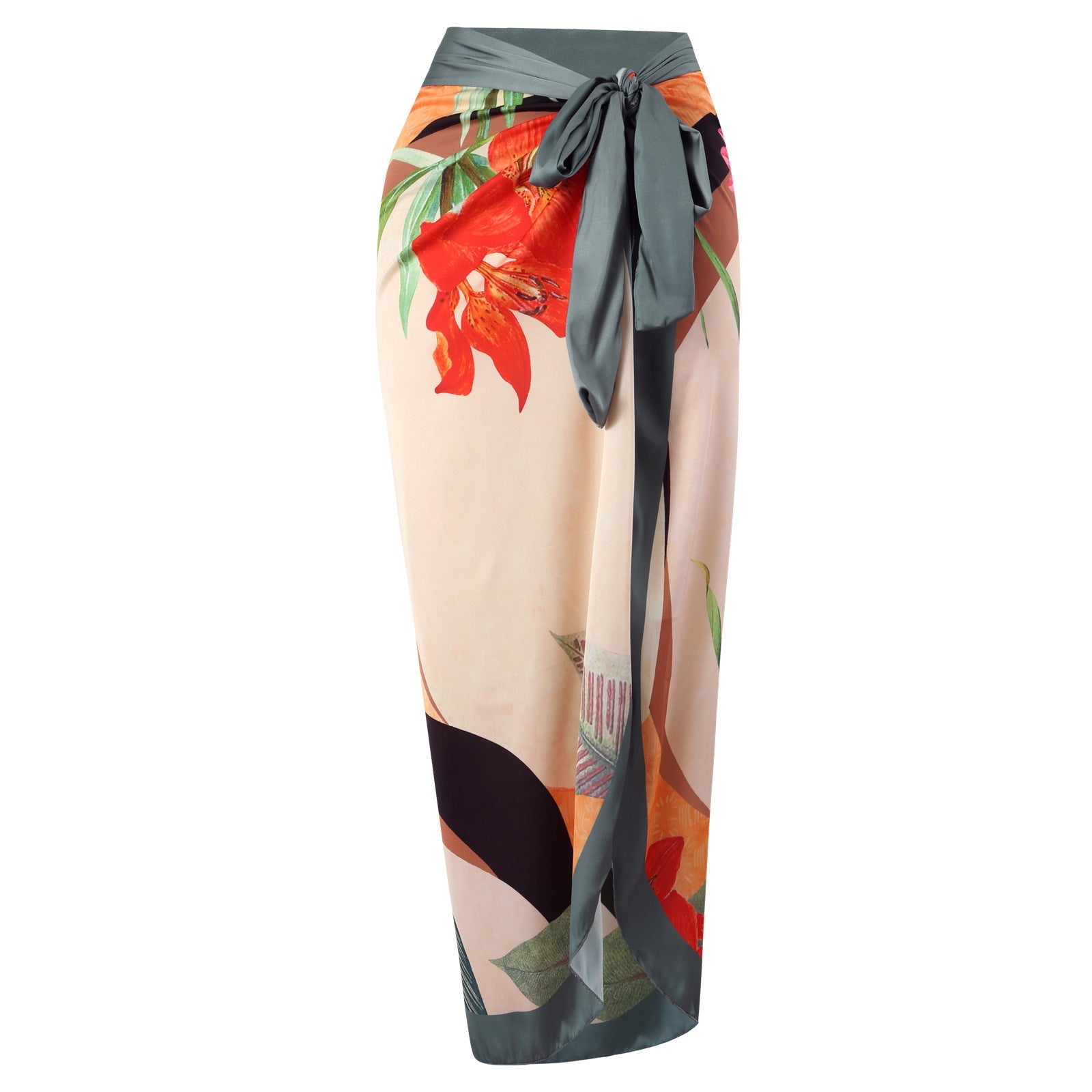 European and American conjoined vacation beach hot spring swimsuit French retro conjoined bikini