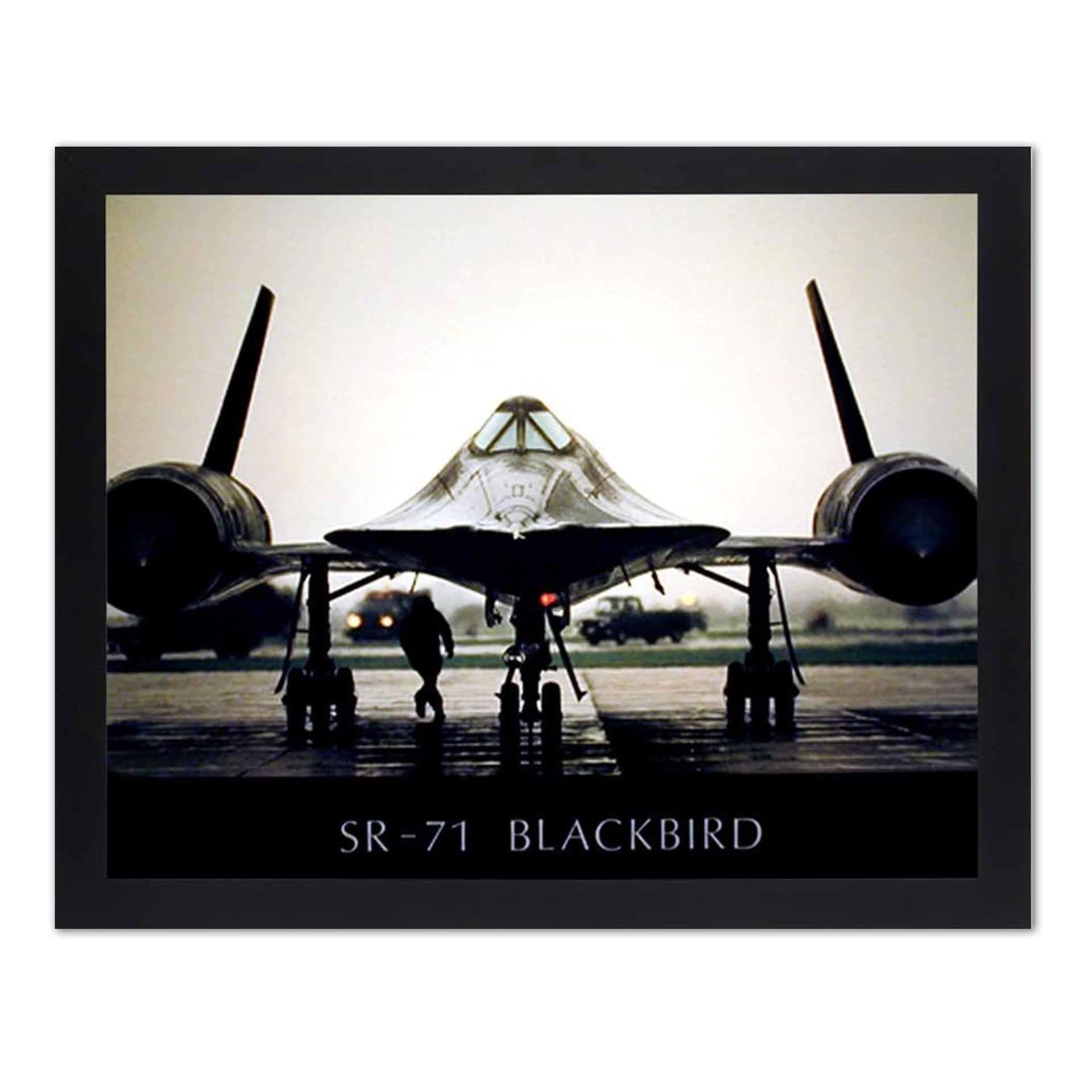SR-71 Blackbird Art Print – Military Aircraft Wall Decor | Black Framed Aviation Print