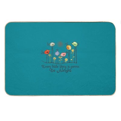 Every Little Thing Is Gonna Be Alright Bird Andunflower Bath Mat
