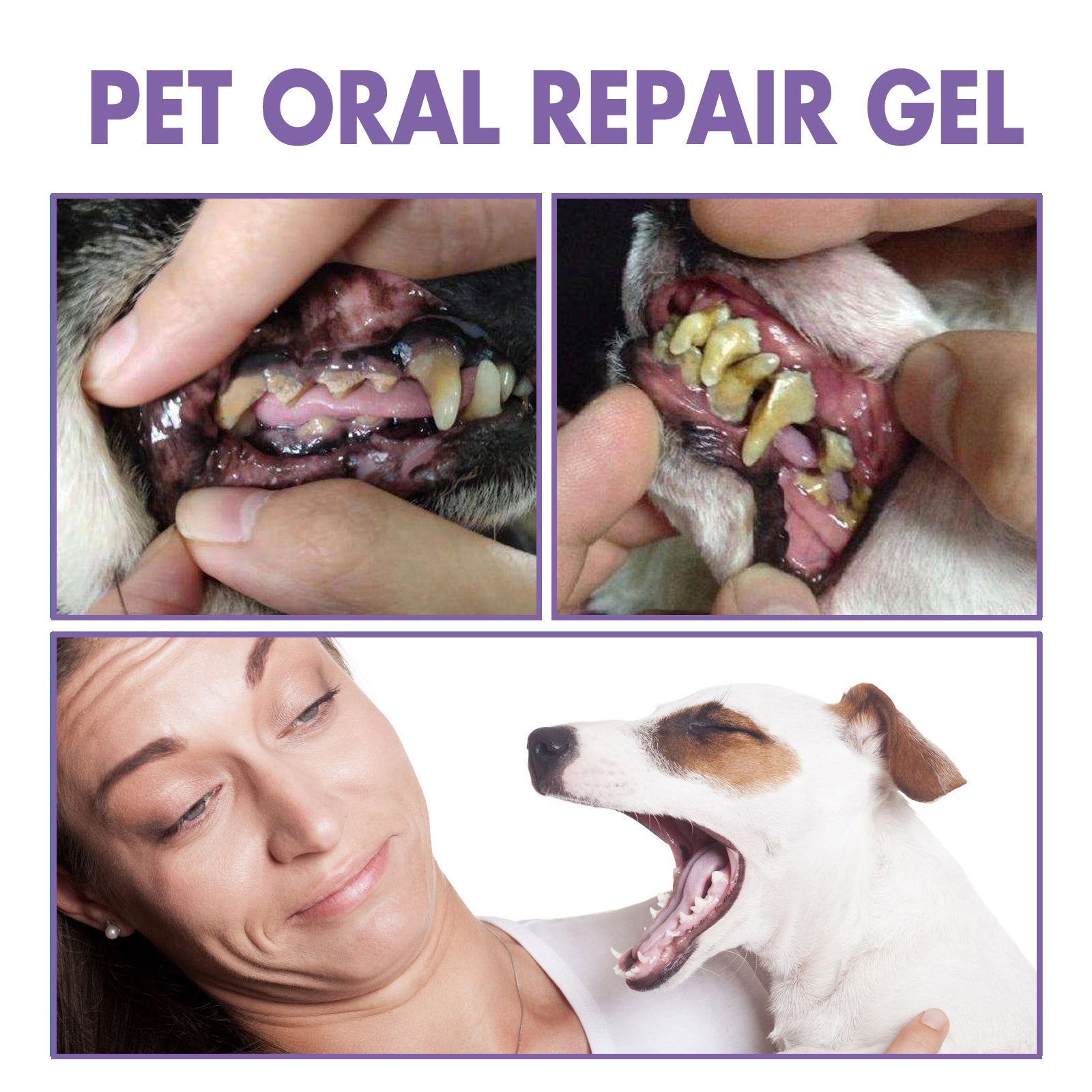 Pet Oral Repair Gel, Deep Cleaning Dog And Cat Tooth Stains Oral Cleaning Care
