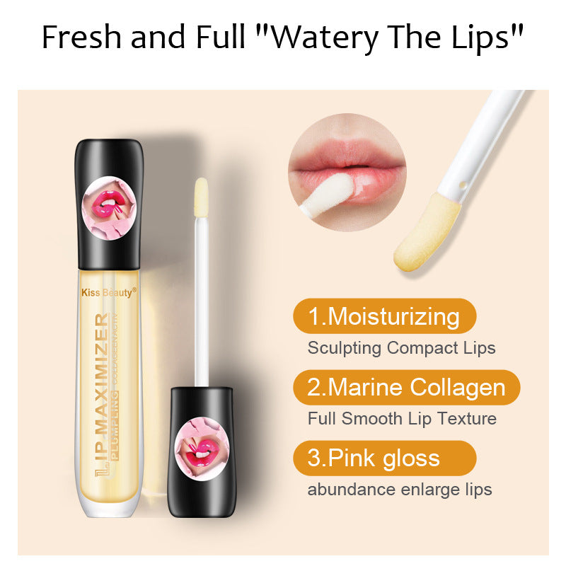 Kissbeauty Transparent Lip Oil Moisturizing Lightening Lip Lines Elasticity Moisturizing Big Mouth Lip Gloss