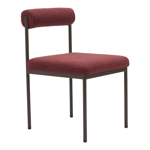 Livorno Dining Chair Red & Bronze
