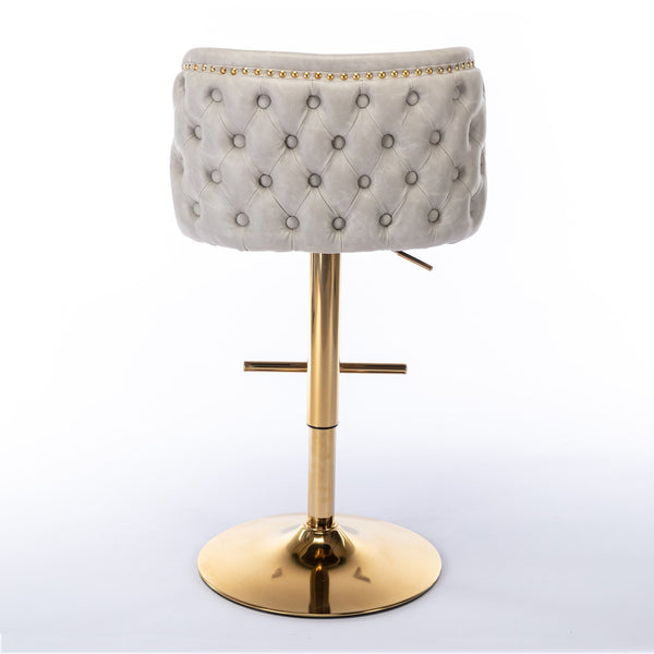 Furniture, Swivel Barstools Adjusatble Seat Height, Modern PU Upholstered Bar Stools