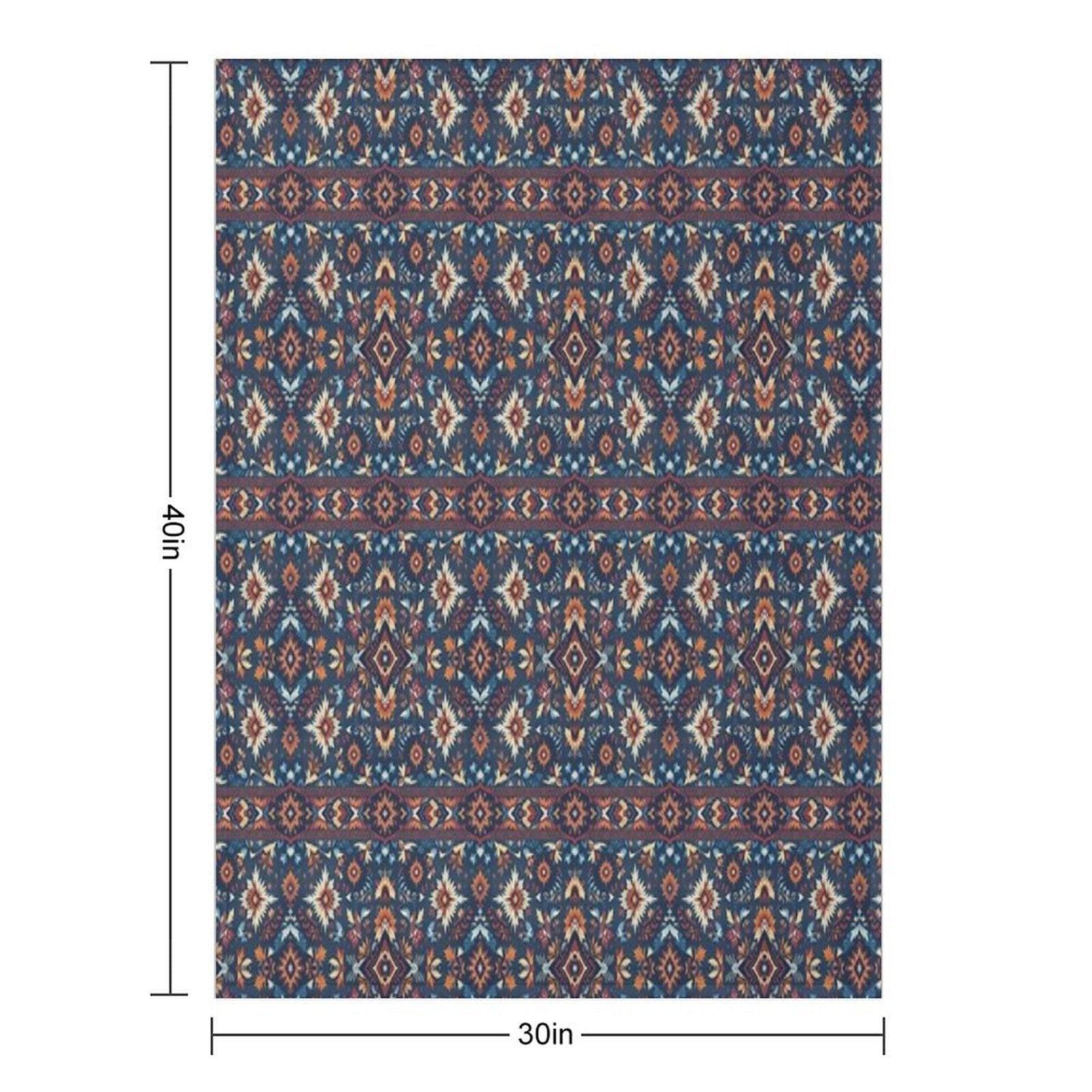 American Indian Fabric Throw Blanket