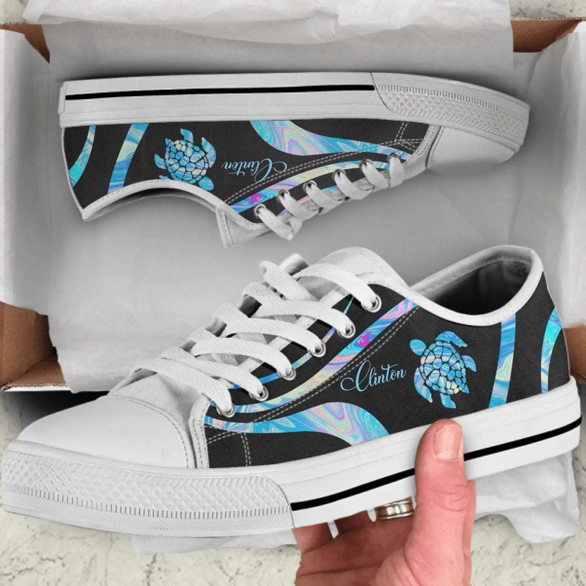 Personalized Turtle Sneakers - Gift Idea For Turtle Lovers - SEWD5O