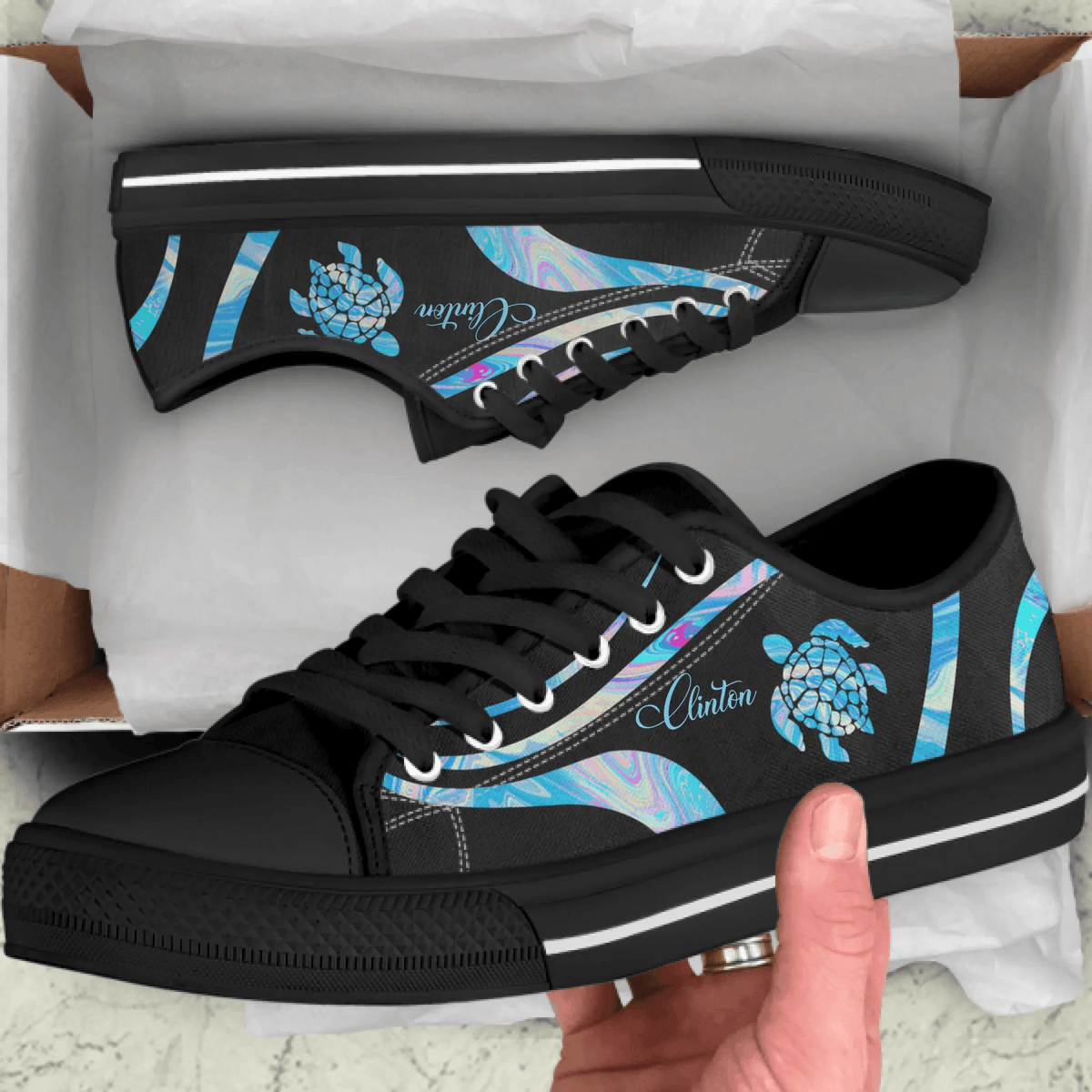 Personalized Turtle Sneakers - Gift Idea For Turtle Lovers - SEWD5O