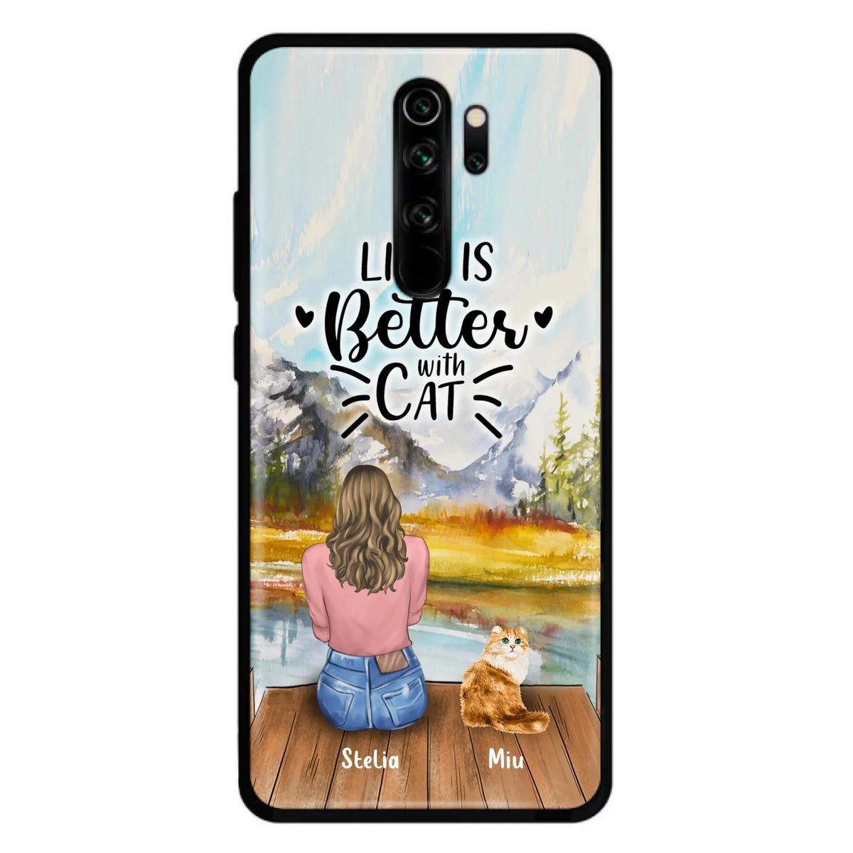 Custom Personalized Cat Mom Phone Case - Gifts For Cat Lovers With Upto 4 Cats - You Had Me At Meow - Case For iPhone, Samsung And Xiaomi