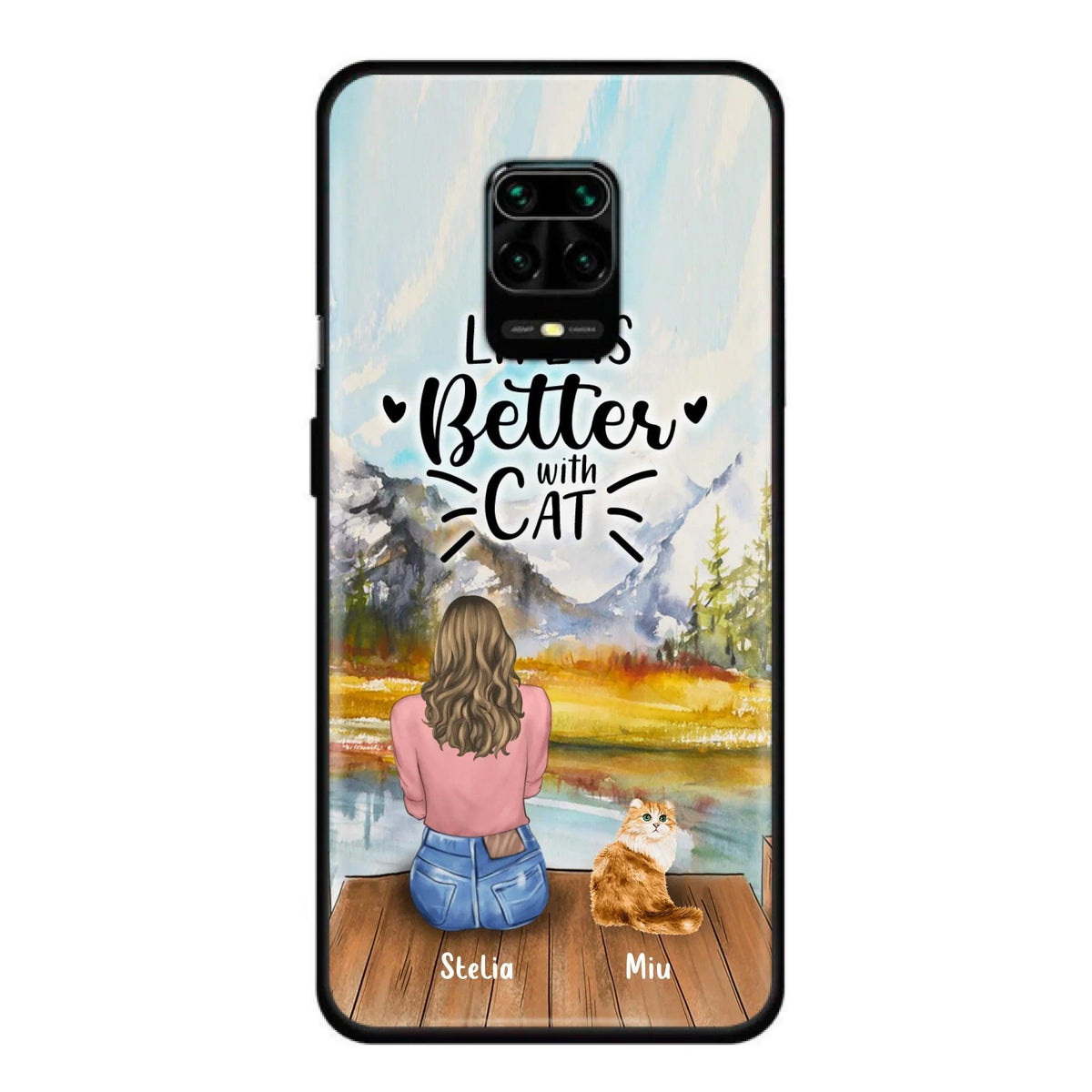 Custom Personalized Cat Mom Phone Case - Gifts For Cat Lovers With Upto 4 Cats - You Had Me At Meow - Case For iPhone, Samsung And Xiaomi