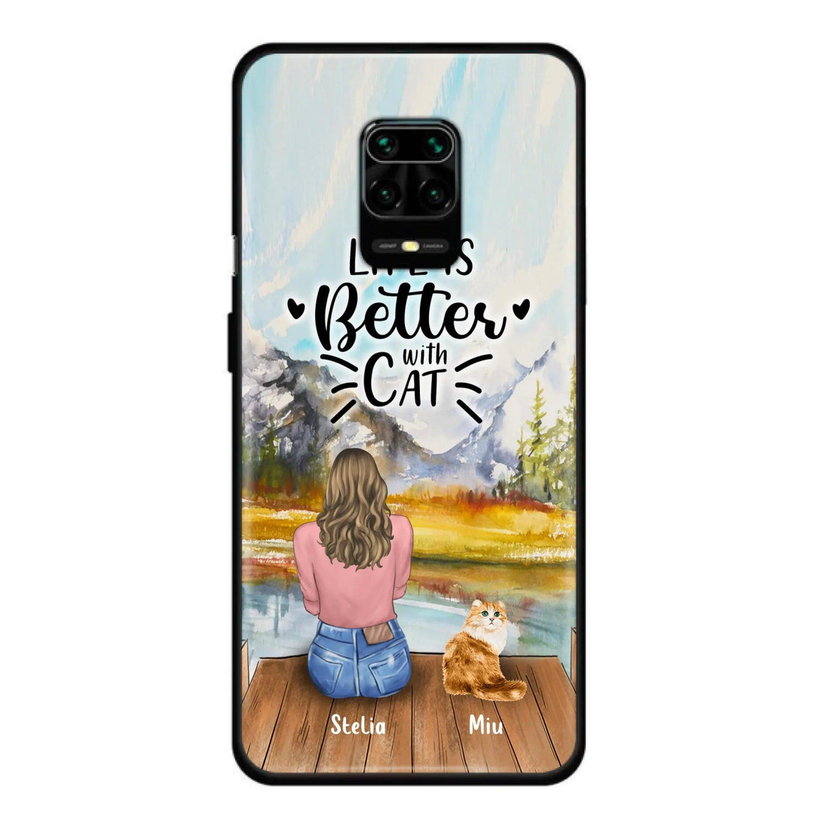 Custom Personalized Cat Mom Phone Case - Gifts For Cat Lovers With Upto 4 Cats - You Had Me At Meow - Case For iPhone, Samsung And Xiaomi
