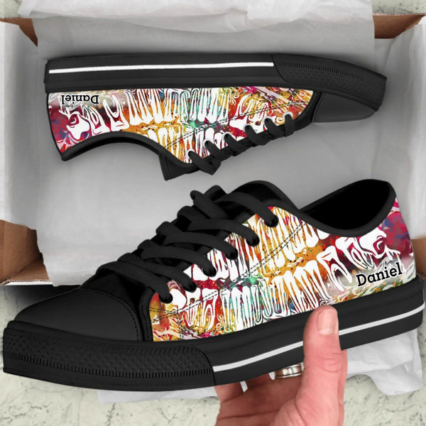 Personalized Dentist Low Top Sneakers - Best Gift Idea For Dentists - Custom Name