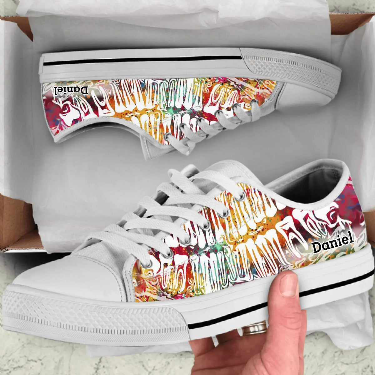 Personalized Dentist Low Top Sneakers - Best Gift Idea For Dentists - Custom Name
