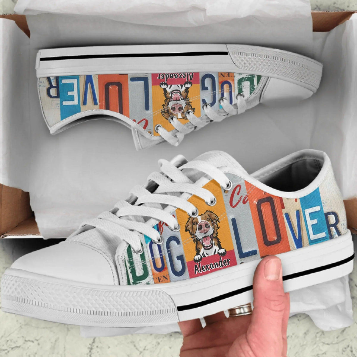 Personalized Dog Lover Sneakers - Gift Idea For Dog Lover - A13BAR
