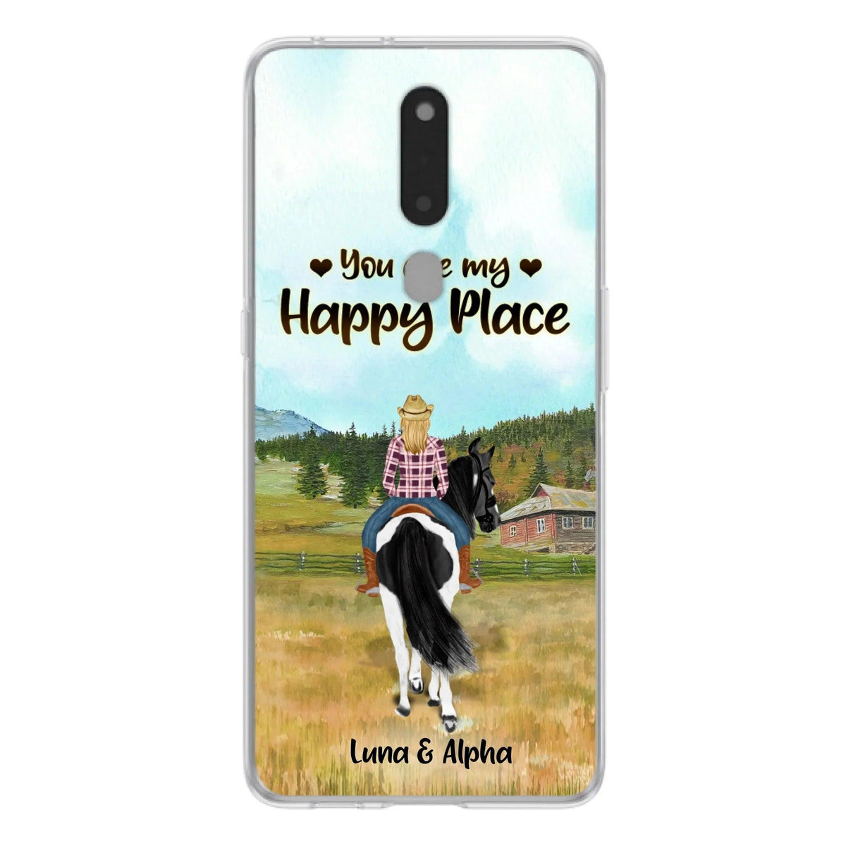 Custom Personalized Horse Riding Phone Case - You Are My Happy Place - Case Phone For Xiaomi, Oppo And Huawei