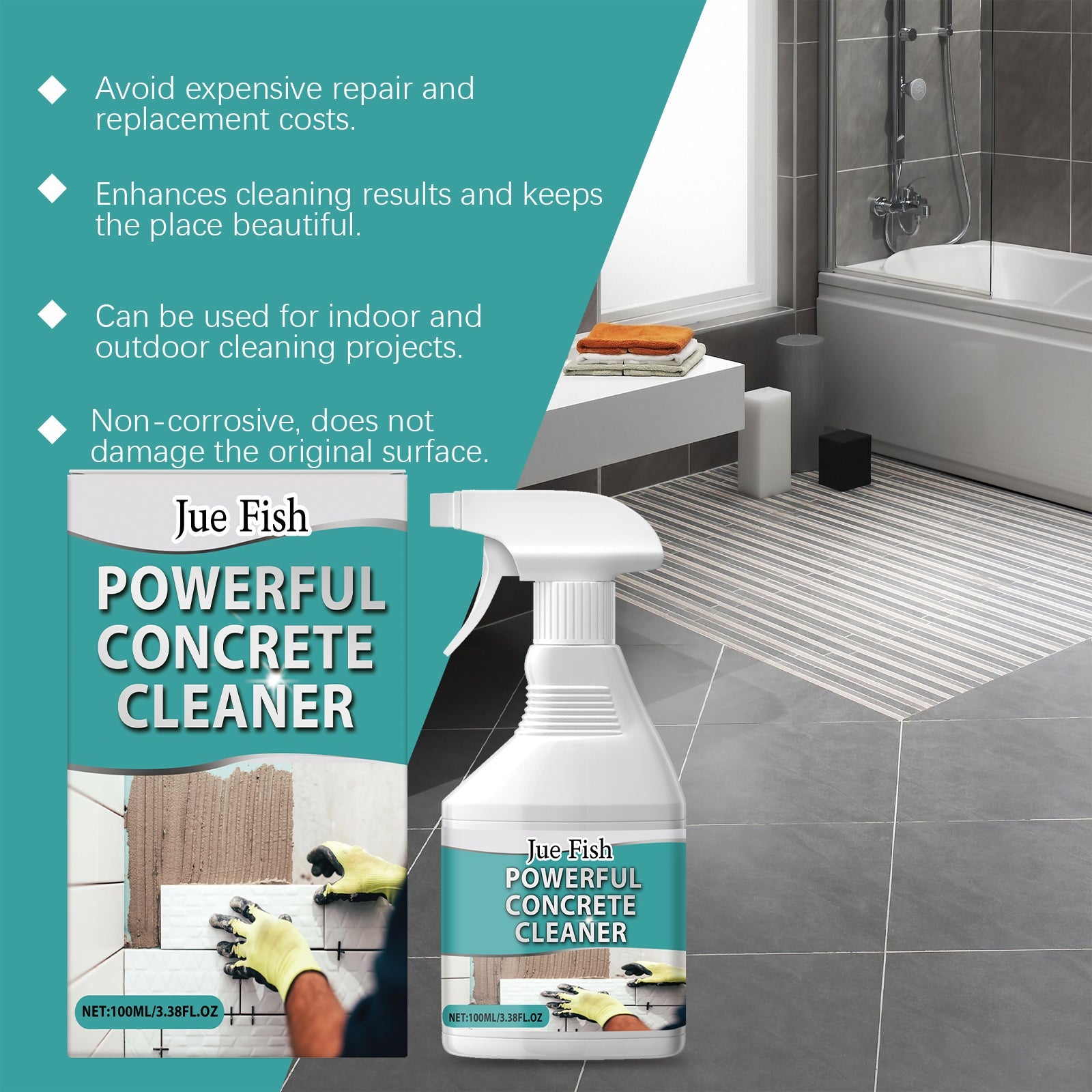 Cement Stain Cleaner Dissolves Wall Tile Cement Ash Concrete Cleaning Cleaner