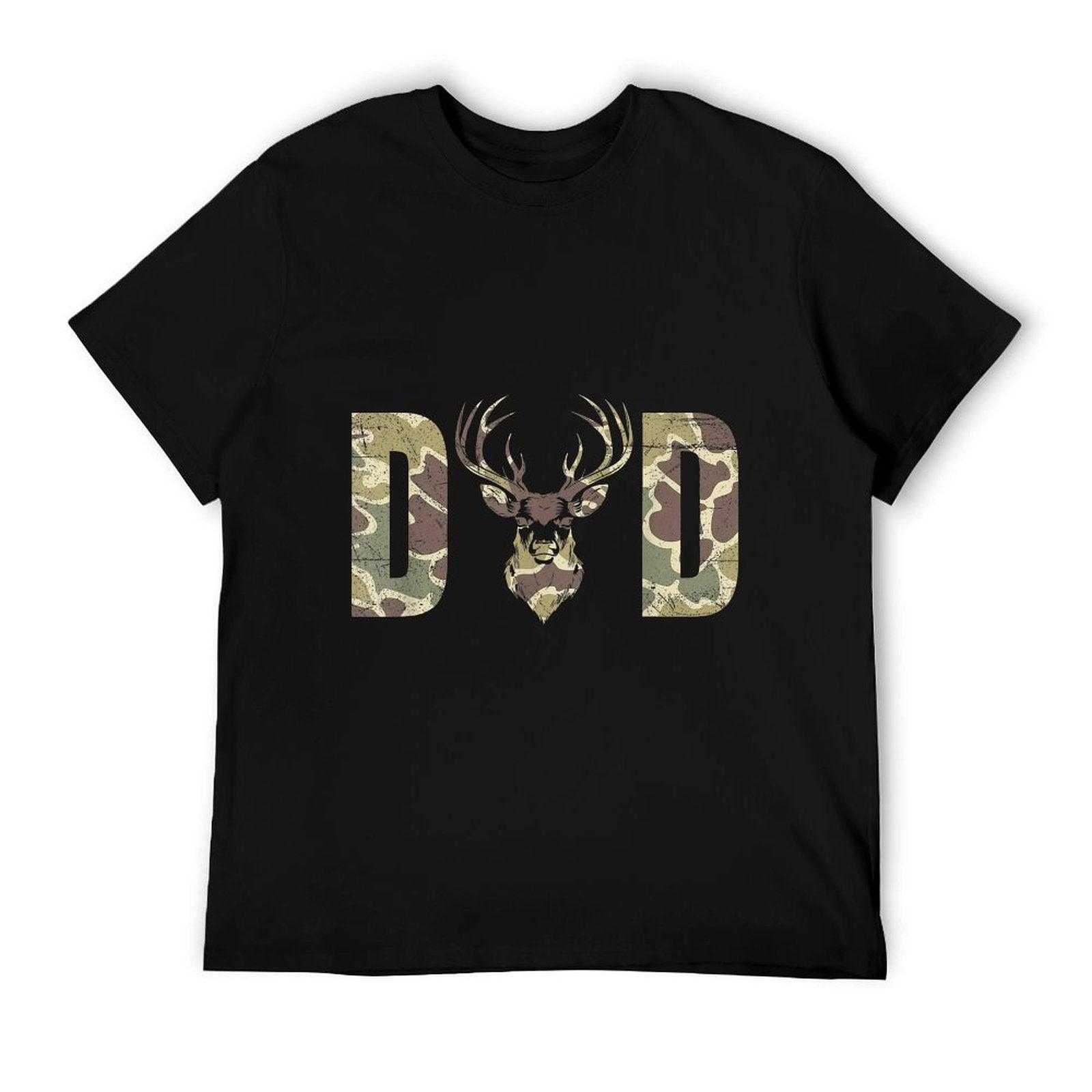 Old School Camo Dad Hunting, Camouflage Deer Father's Day T-Shirt