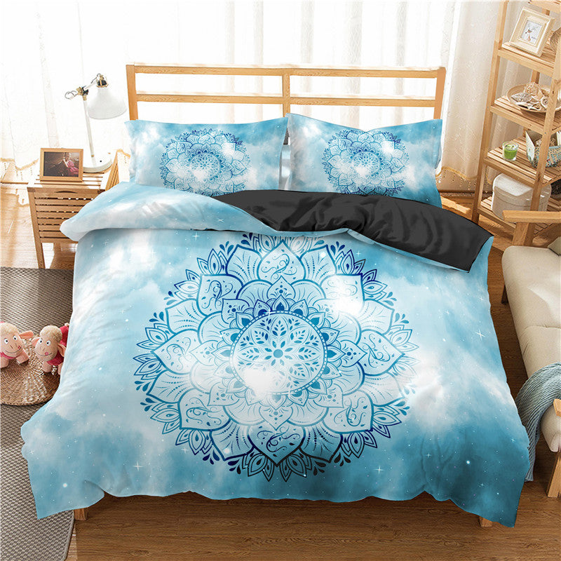 Small Fresh Digital Print Quilt Set 3 Piece Dream Catcher 3D