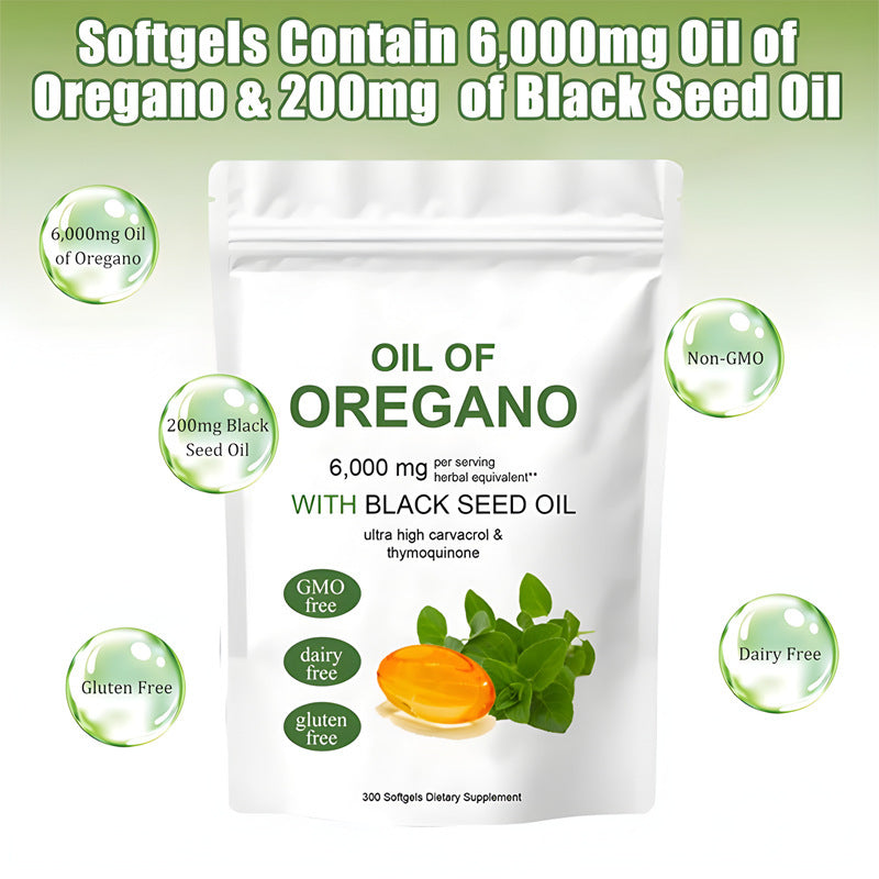 Oregano oil soft capsules