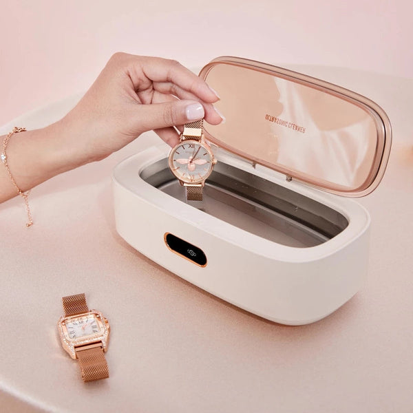 Ultrasonic Cleaner Jewelry Glasses Ultrasonic Cleaning Machine 45KHz High Frequency Vibration Bath Washer for Watch Makeup Brush