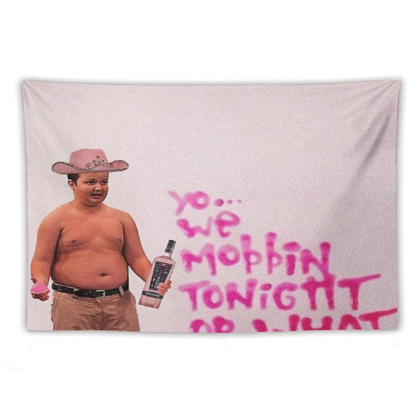 Gibby Pink Cowboy Hat Mobbin Or What Tapestry
