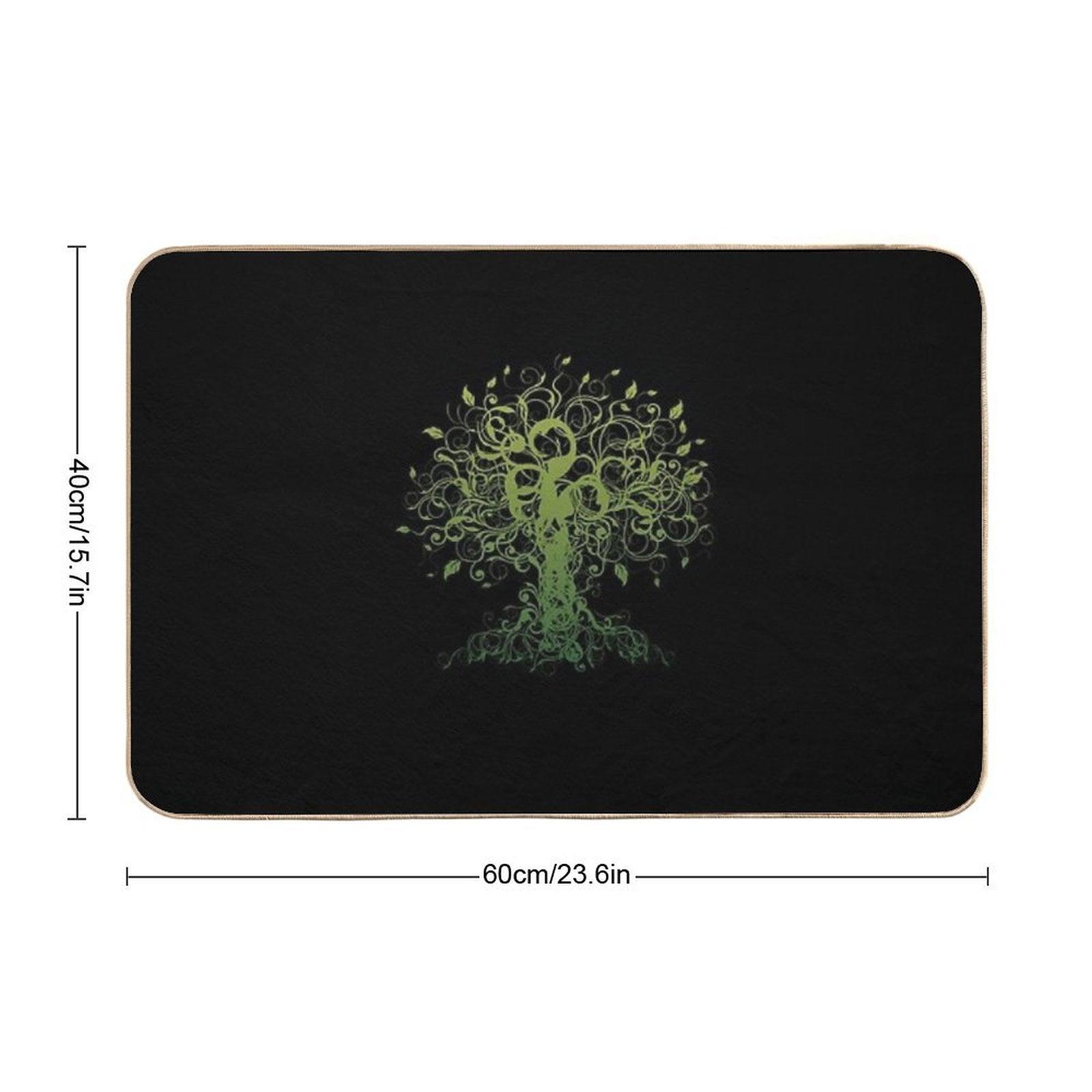 Meditate, Meditation, Spiritual Tree Yoga Bath Mat