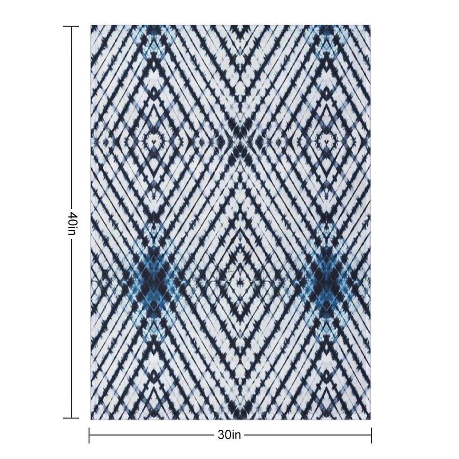 Diamonds Indigo Throw Blanket