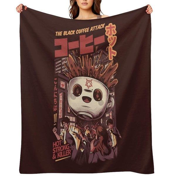 Black Magic Coffee Throw Blanket