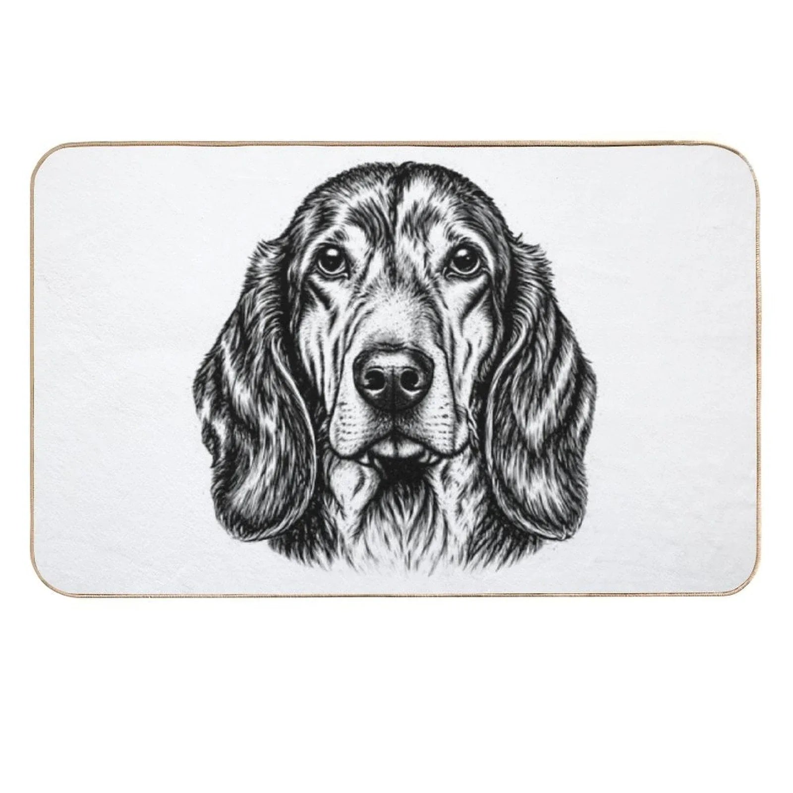 Basset Hound  Repositionable Bath Mat