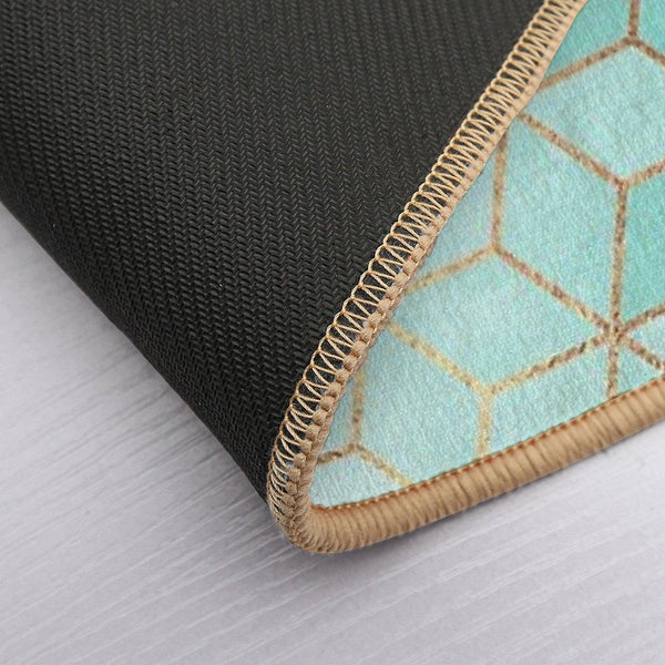 Soft Gradient Aquamarine Bath Mat
