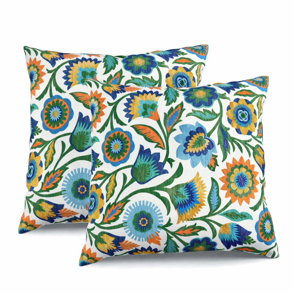 6 Pack Outdoor Pillow Covers - 18x18 Inch Water-Repellent Decorative Covers