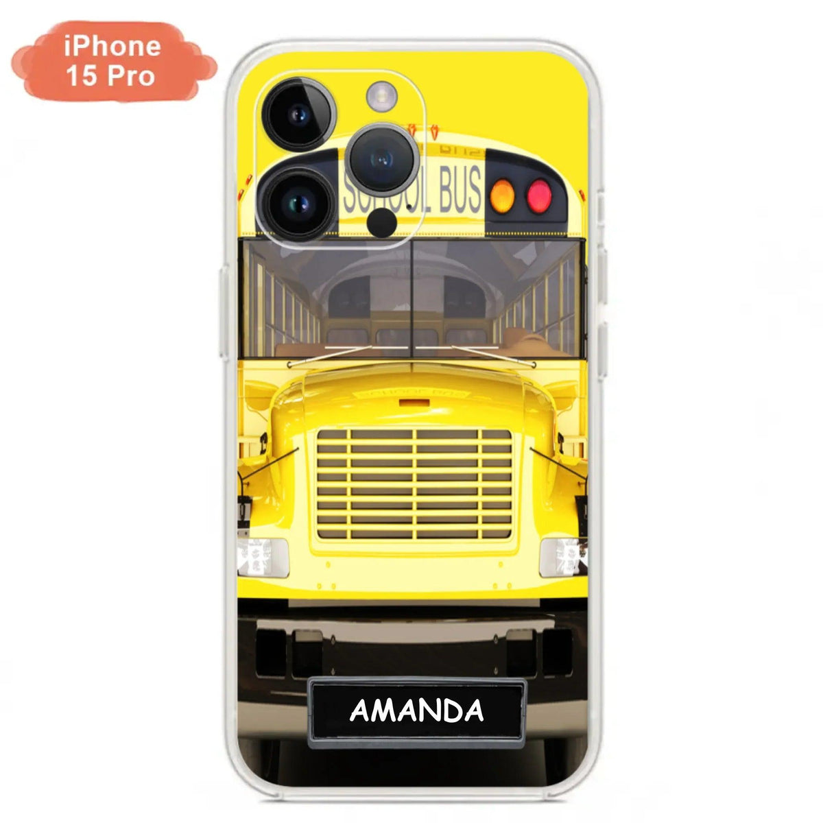 Personalized School Bus Phone Case - Gift Idea For School Bus Lovers - Case For iPhone, Samsung and Xiaomi
