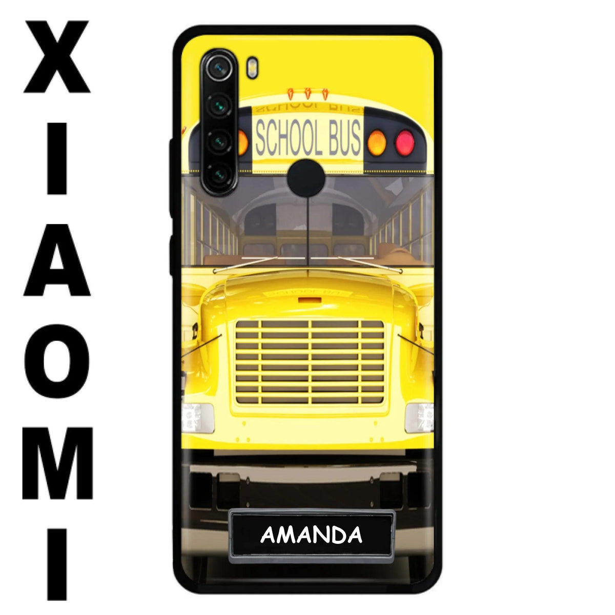 Personalized School Bus Phone Case - Gift Idea For School Bus Lovers - Case For iPhone, Samsung and Xiaomi