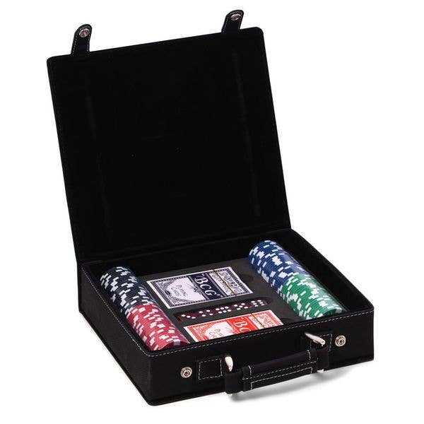 Poker Set | Professional Black Poker Chips Kit - Classic Home & Office Game