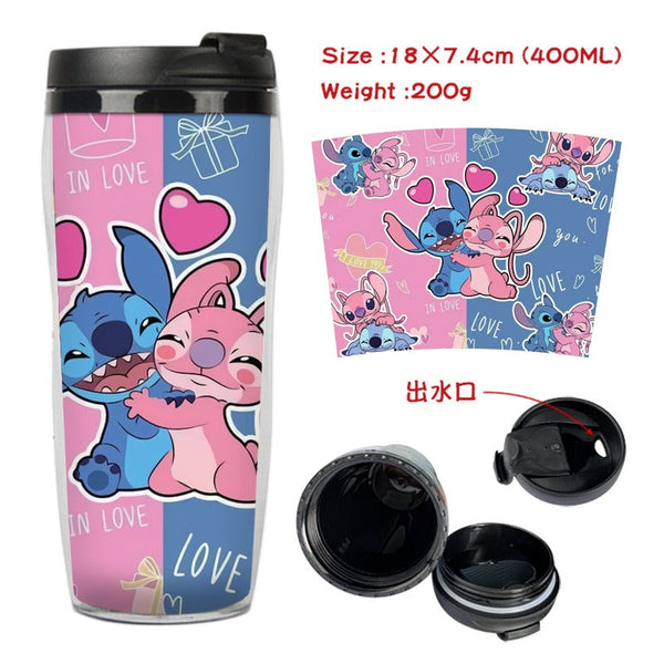Stitch Stitch animation peripheral double-layer insulated plastic cup two-dimensional cartoon tea cup cold water kettle water cup