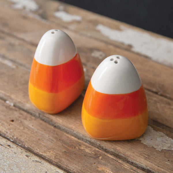 Candy Corn Ceramic Salt and Pepper Shaker Set