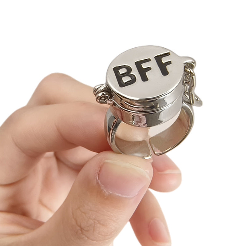 New cute SpongeBob Patrick friendship bff open ring forever best friend gift