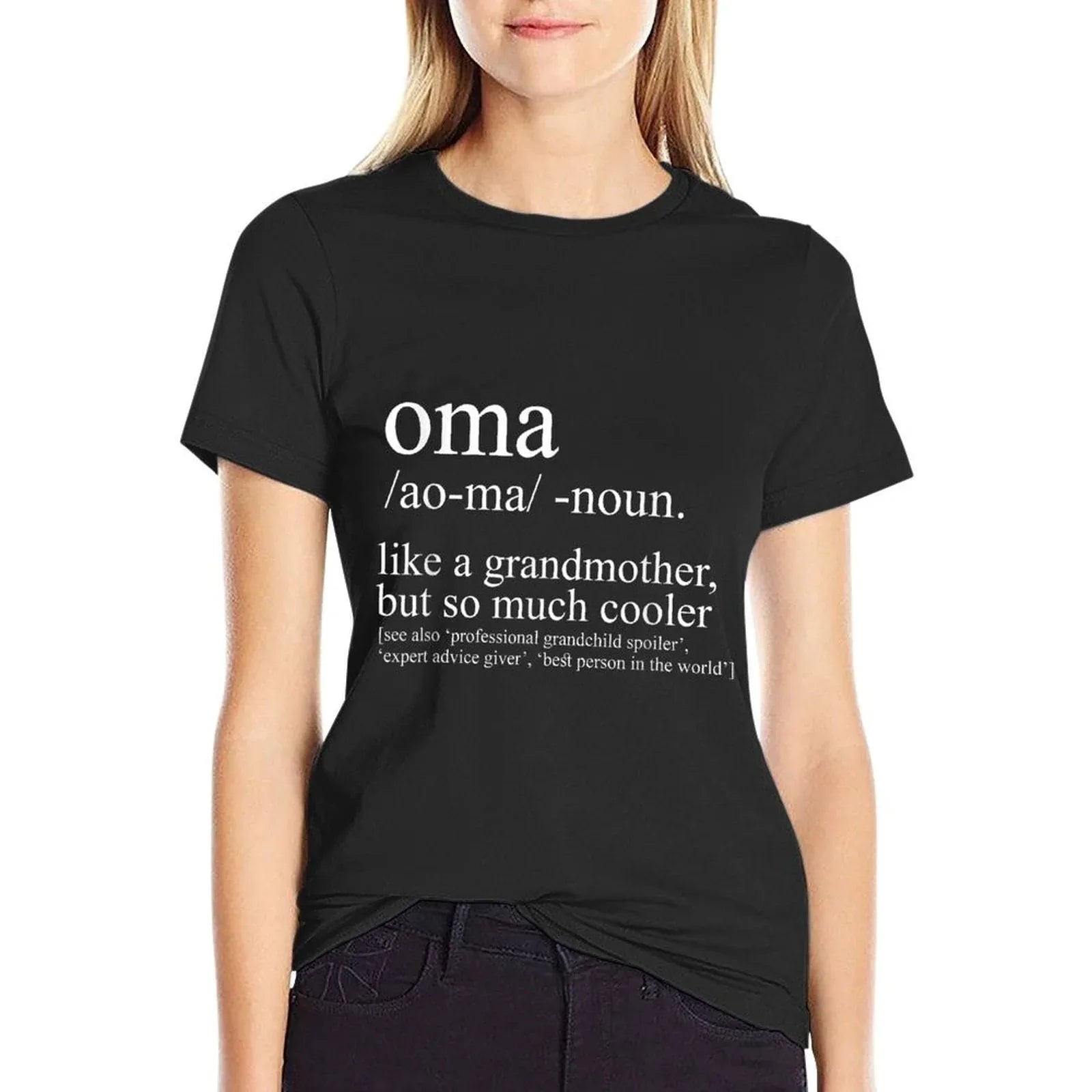 Oma Definition Funny Grandma Women Mother's Day Christmas T-Shirt
