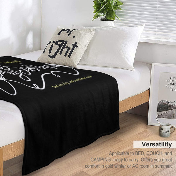 Jeremy Bearimy in White (with Notation) Easy Care Throw Blanket