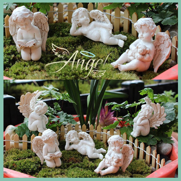 Angel plugin garden little girl resin flower decoration micro landscape garden statue